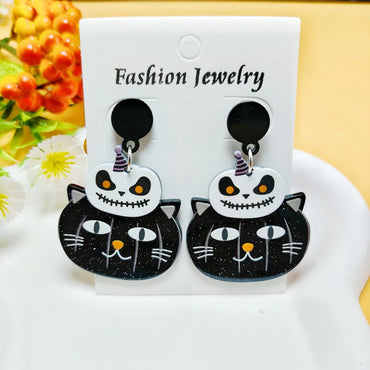 1 Pair Casual Simple Style Geometric Pumpkin Butterfly Arylic Drop Earrings