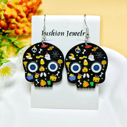 1 Pair Casual Simple Style Geometric Pumpkin Butterfly Arylic Drop Earrings