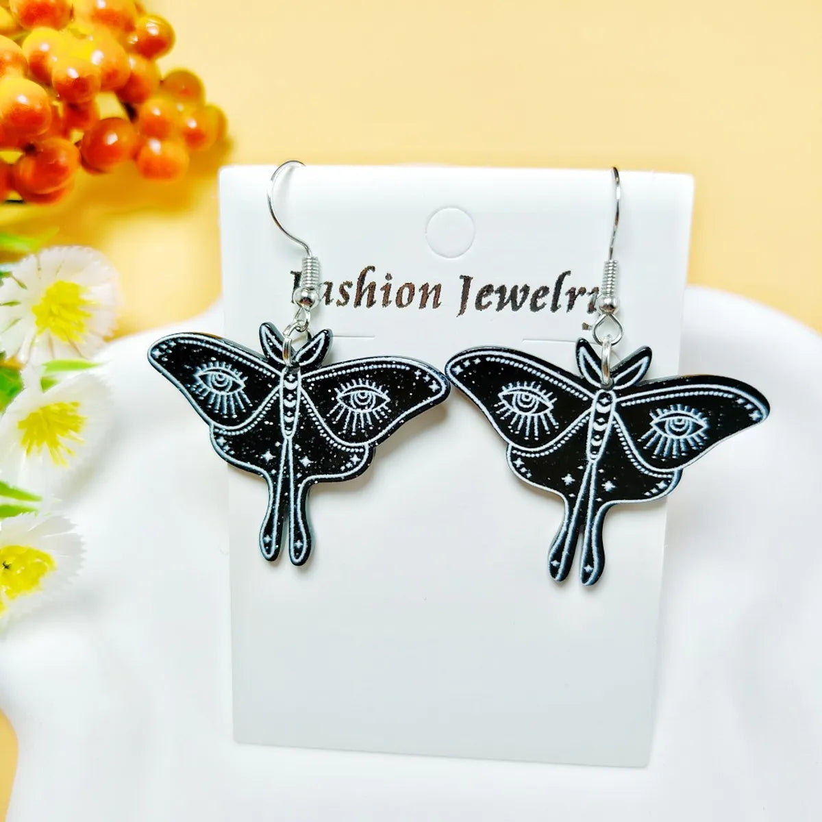 1 Pair Casual Simple Style Geometric Pumpkin Butterfly Arylic Drop Earrings