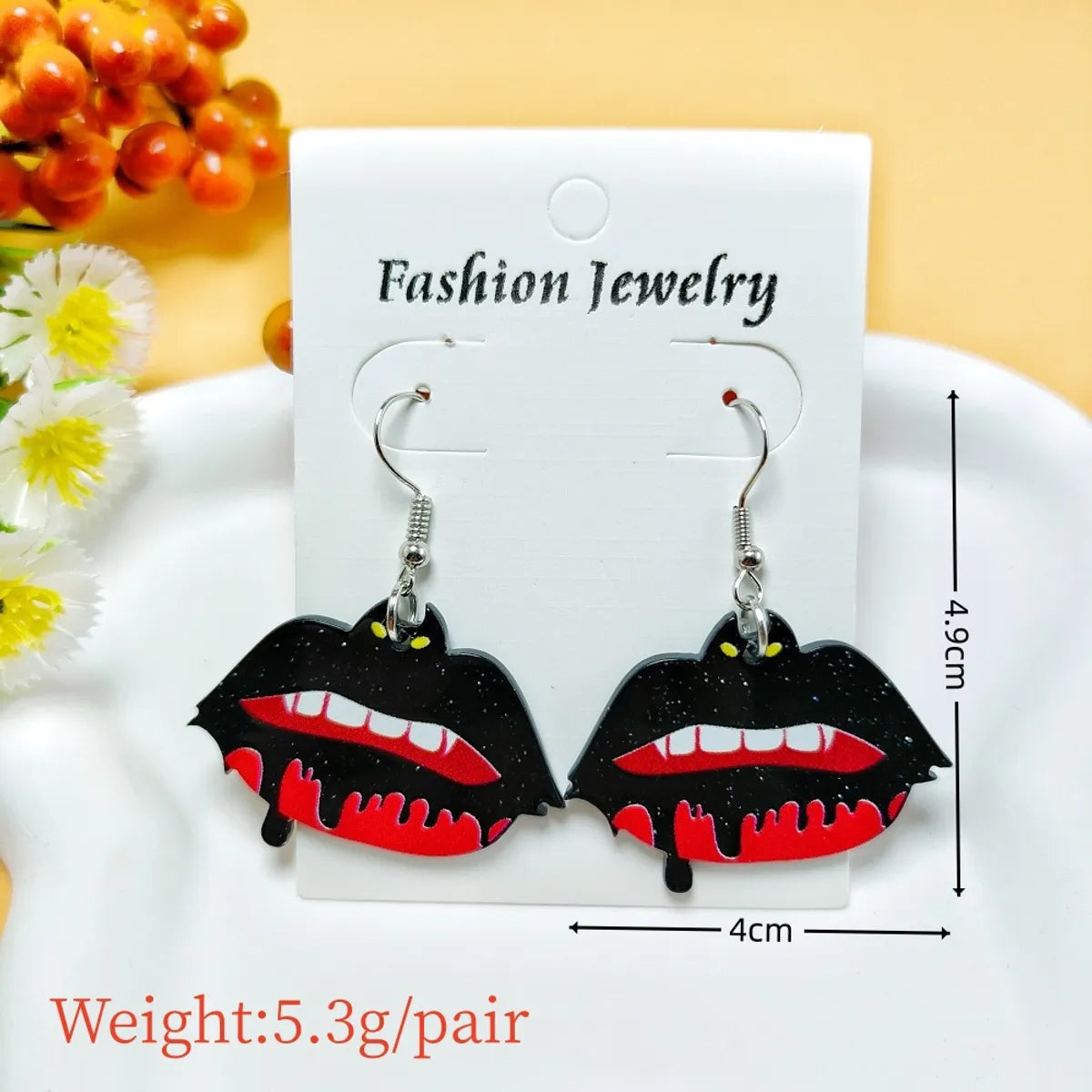 1 Pair Casual Simple Style Geometric Pumpkin Butterfly Arylic Drop Earrings