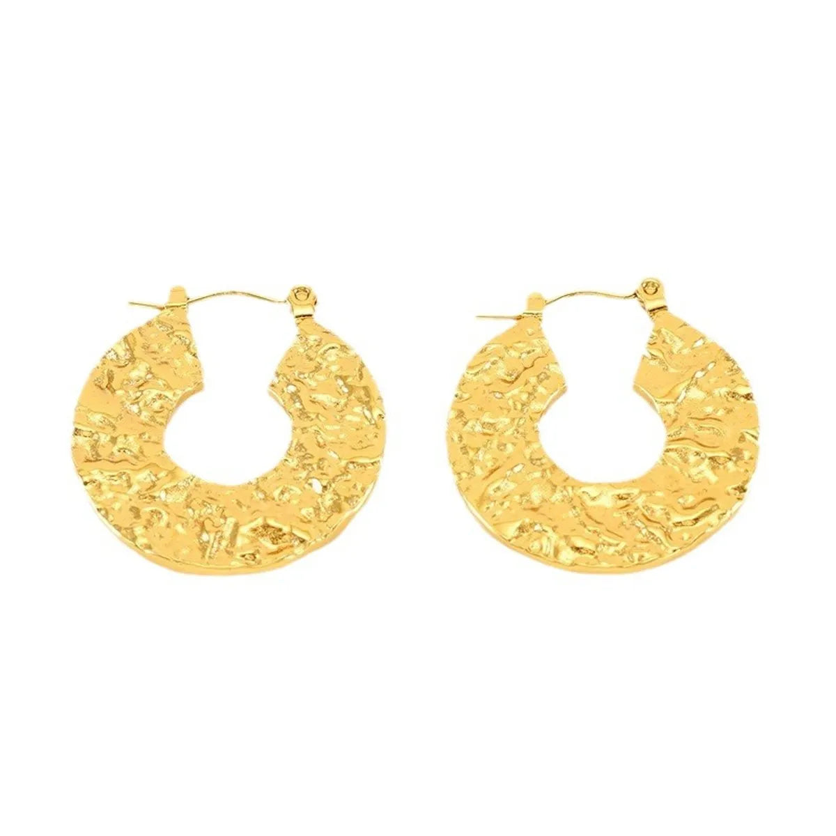 1 Pair Casual Simple Style Geometric Round Heart Shape 304 Stainless Steel 18K Gold Plated Earrings