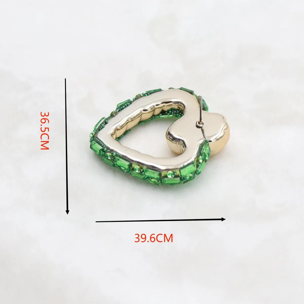 1 Pair Casual Simple Style Heart Shape Inlay Alloy Rhinestones Ear Studs