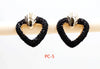 1 Pair Casual Simple Style Heart Shape Inlay Alloy Rhinestones Ear Studs