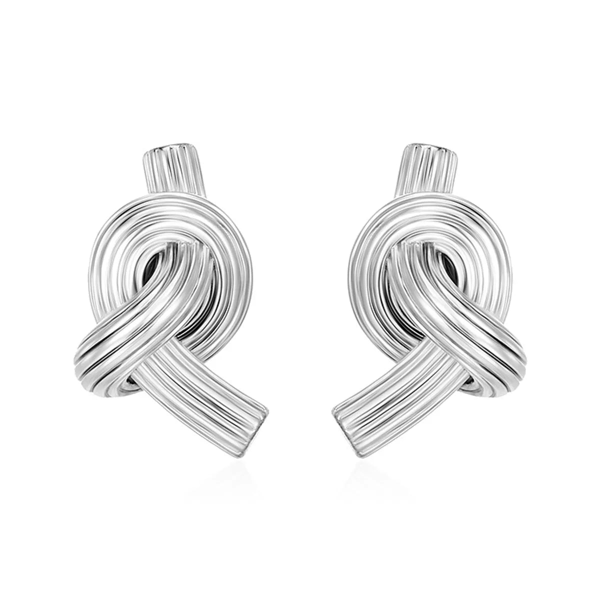 1 Pair Casual Simple Style Knot 304 Stainless Steel 18K Gold Plated Ear Studs