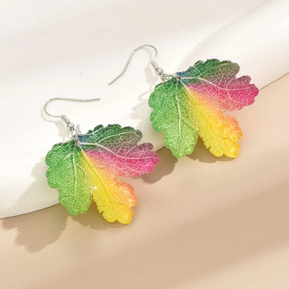 1 Pair Casual Simple Style Maple Leaf Arylic Drop Earrings