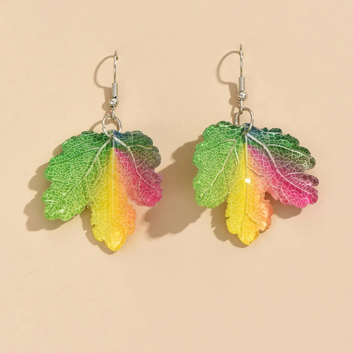 1 Pair Casual Simple Style Maple Leaf Arylic Drop Earrings