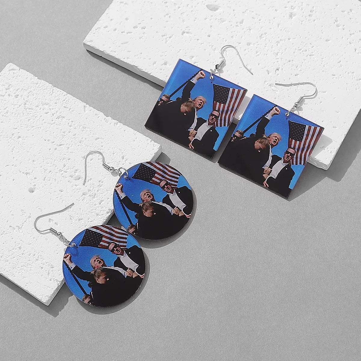 1 Pair Casual Simple Style Portrait Printing Arylic Drop Earrings