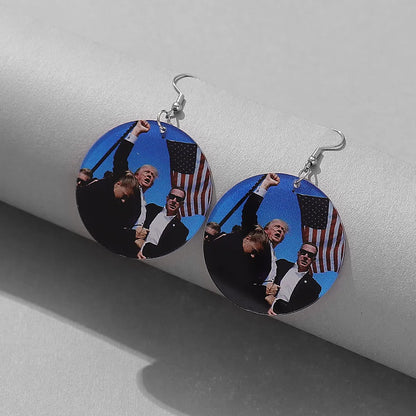 1 Pair Casual Simple Style Portrait Printing Arylic Drop Earrings