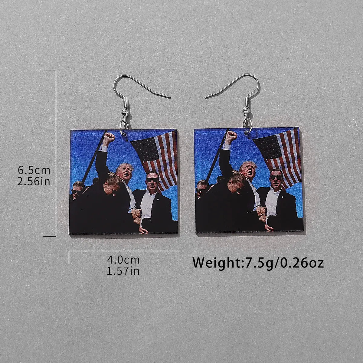 1 Pair Casual Simple Style Portrait Printing Arylic Drop Earrings