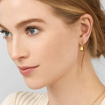 1 Pair Casual Simple Style Roman Style Geometric Plating Stainless Steel Gold Plated Drop Earrings