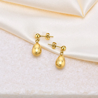 1 Pair Casual Simple Style Roman Style Geometric Plating Stainless Steel Gold Plated Drop Earrings