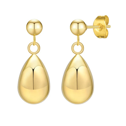 1 Pair Casual Simple Style Roman Style Geometric Plating Stainless Steel Gold Plated Drop Earrings