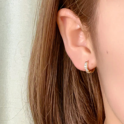 1 Pair Casual Simple Style Shiny Round Plating Inlay Copper Zircon Earrings