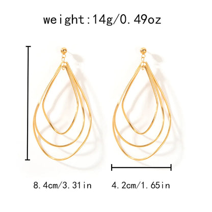 1 Pair Casual Simple Style Solid Color Plating 304 Stainless Steel 14K Gold Plated Earrings