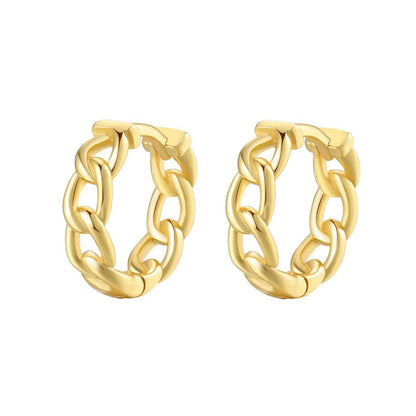 1 Pair Casual Simple Style Solid Color Plating Hollow Out Copper 18k Gold Plated Earrings