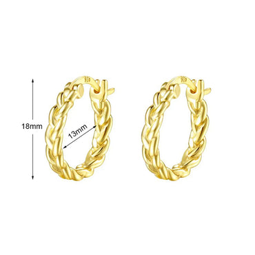 1 Pair Casual Simple Style Solid Color Plating Hollow Out Copper 18k Gold Plated Earrings