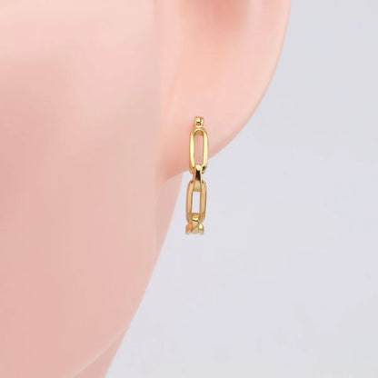 1 Pair Casual Simple Style Solid Color Plating Sterling Silver White Gold Plated Gold Plated Earrings