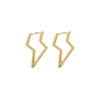 1 Pair Casual Simple Style Square Lightning Plating Alloy Earrings