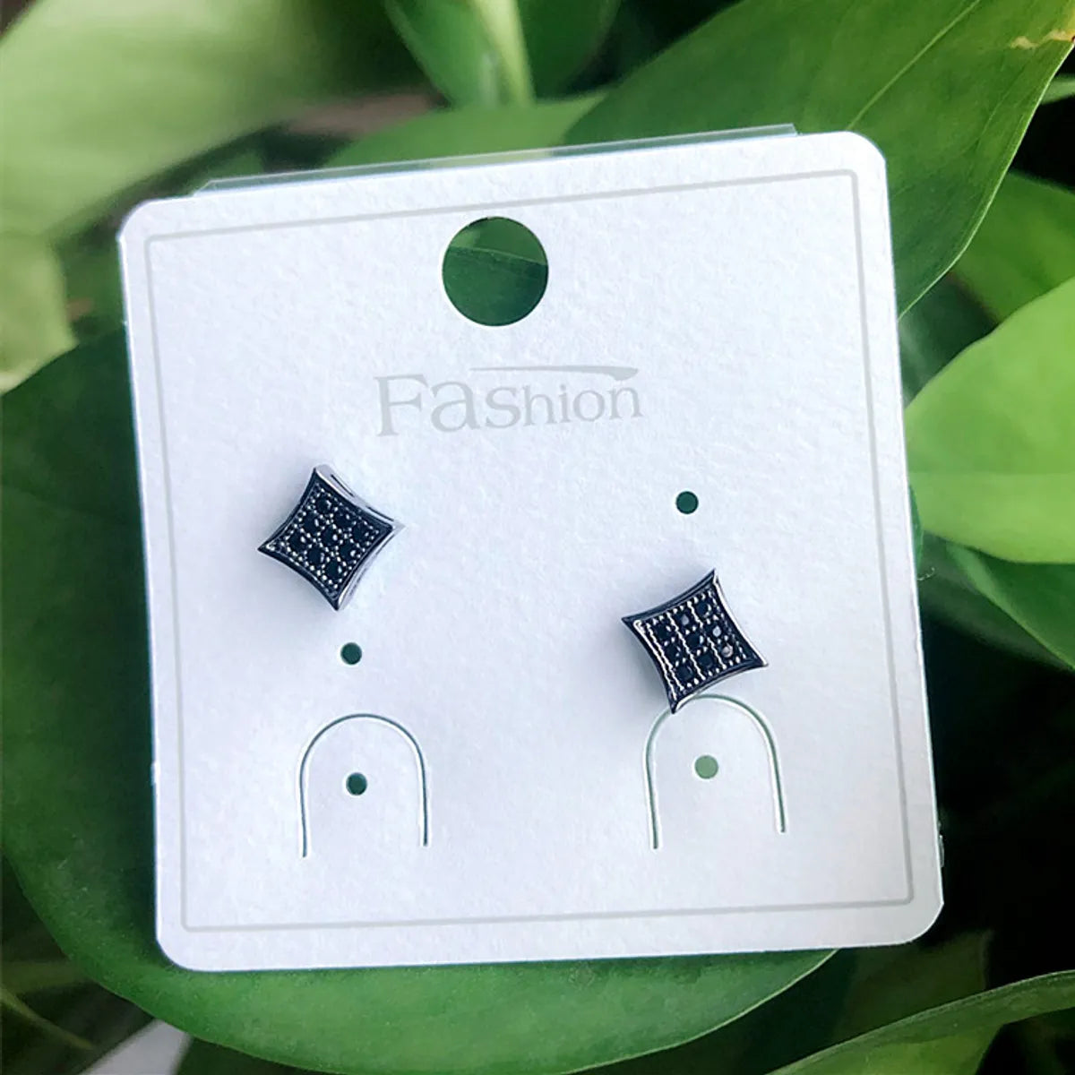 1 Pair Casual Simple Style Square Plating Inlay Copper Zircon 18k Gold Plated White Gold Plated Ear Studs