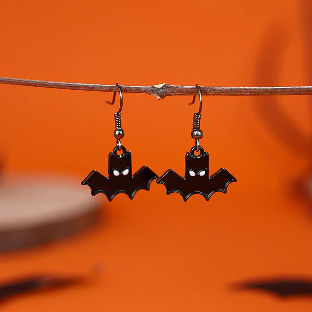 1 Pair Casual Simple Style Streetwear Pumpkin Heart Shape Spider Plating Alloy Drop Earrings