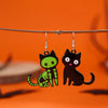 1 Pair Casual Simple Style Streetwear Pumpkin Heart Shape Spider Plating Alloy Drop Earrings