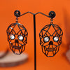 1 Pair Casual Simple Style Streetwear Pumpkin Heart Shape Spider Plating Alloy Drop Earrings