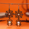 1 Pair Casual Simple Style Streetwear Pumpkin Heart Shape Spider Plating Alloy Drop Earrings