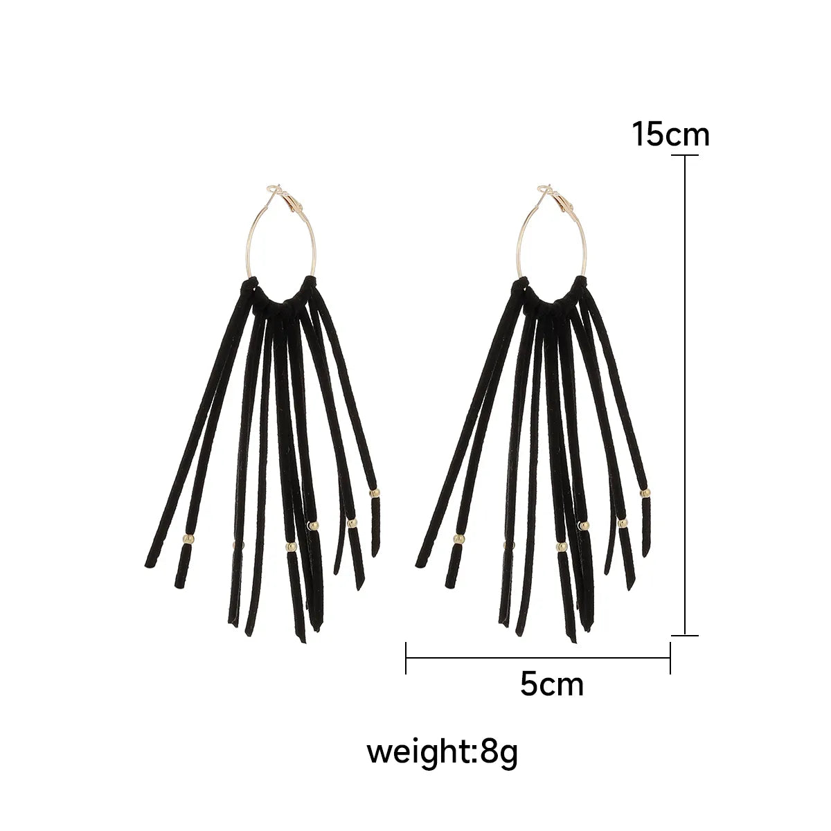 1 Pair Casual Simple Style Tassel Polyester Fiber Drop Earrings