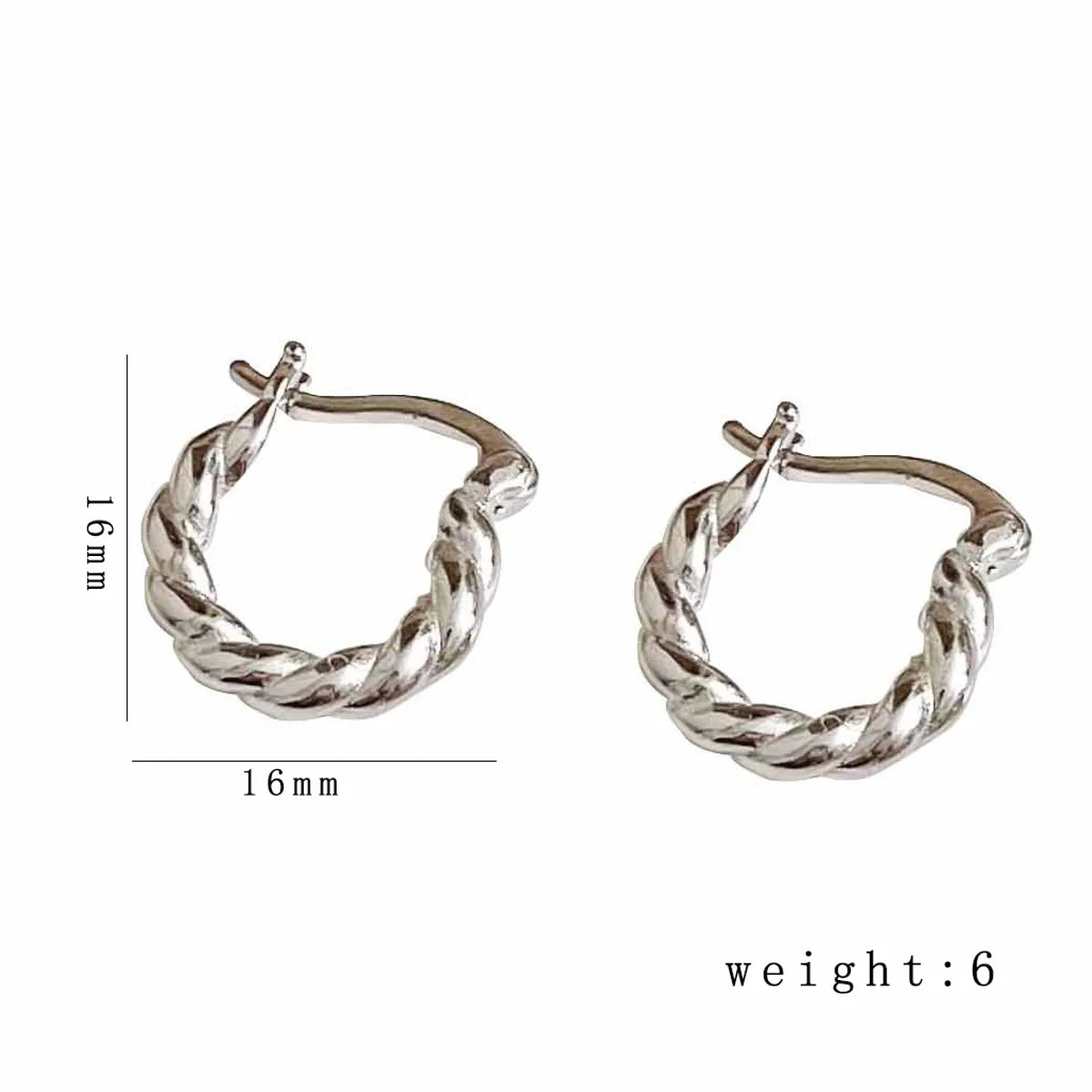 1 Pair Casual Simple Style Twist Plating 304 Stainless Steel 18K Gold Plated Earrings