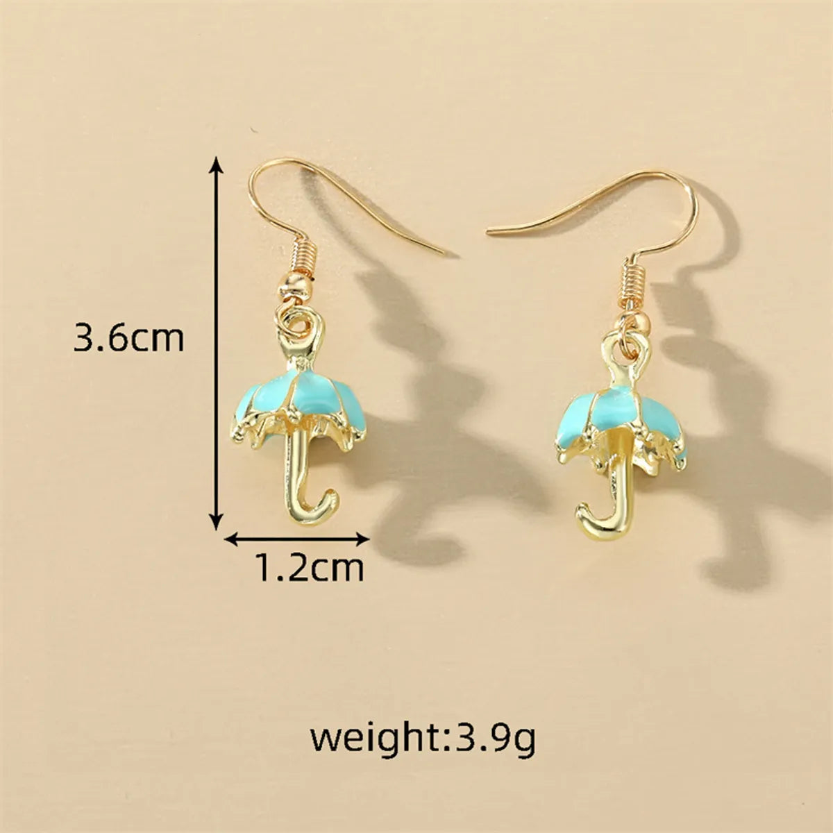 1 Pair Casual Simple Style Umbrella Enamel Alloy Drop Earrings