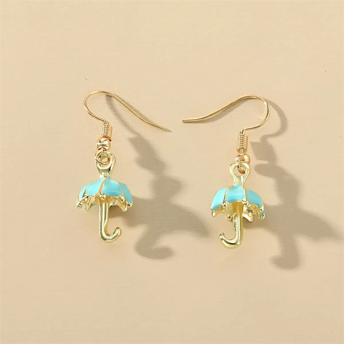 1 Pair Casual Simple Style Umbrella Enamel Alloy Drop Earrings