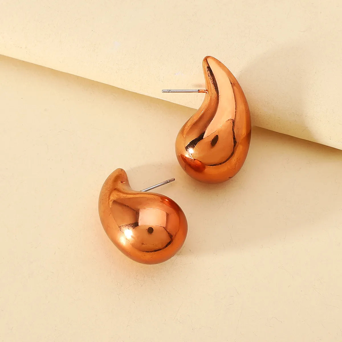 1 Pair Casual Simple Style Water Droplets Spray Paint Water Drop Resin Ear Studs