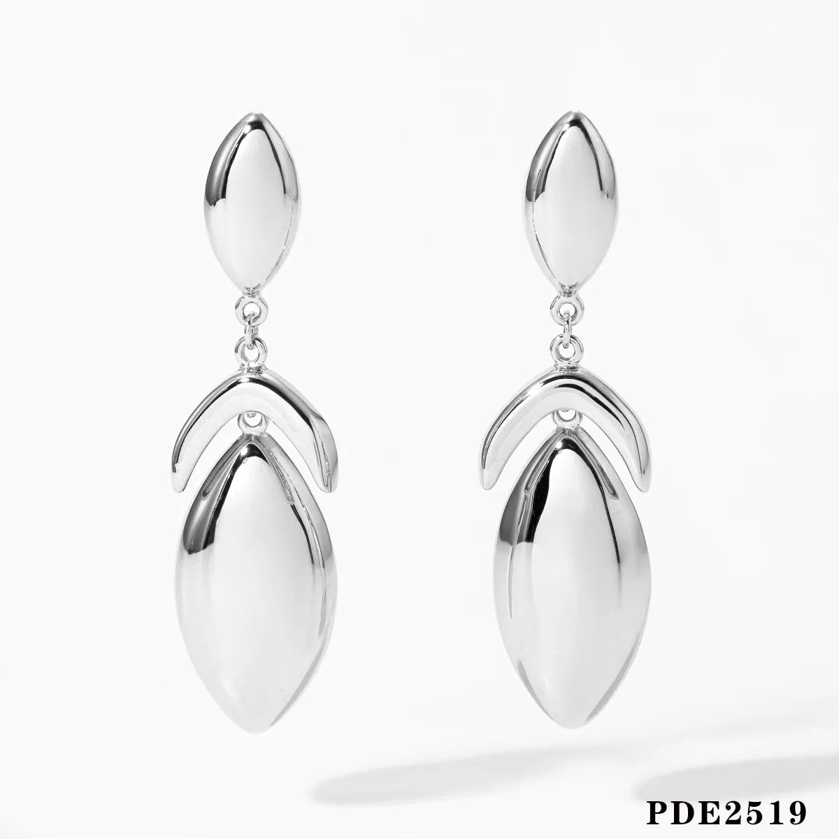 1 Pair Casual Solid Color Plating 304 Stainless Steel 16K Gold Plated White Gold Plated Gold Plated Drop Earrings