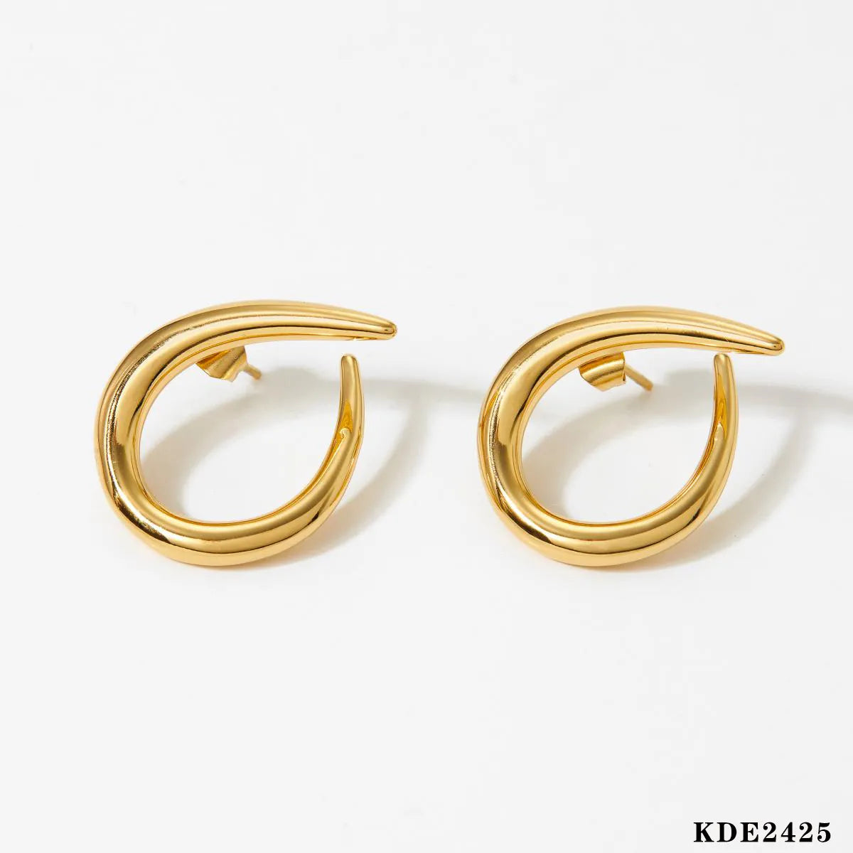 1 Pair Casual Solid Color Plating 316 Stainless Steel  16K Gold Plated White Gold Plated Gold Plated Ear Studs