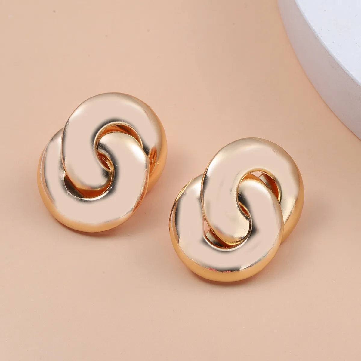 1 Pair Casual Streetwear Geometric Plating Alloy Ear Studs