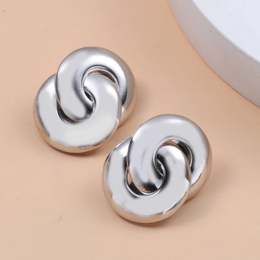 1 Pair Casual Streetwear Geometric Plating Alloy Ear Studs