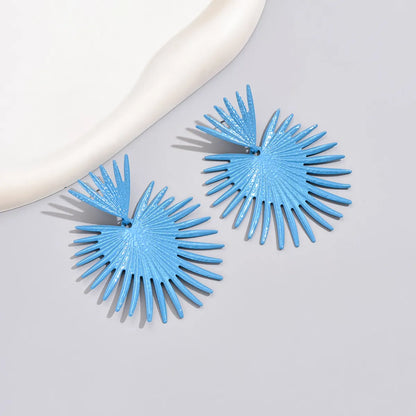 1 Pair Casual Streetwear Sun Heart Shape Iron Drop Earrings