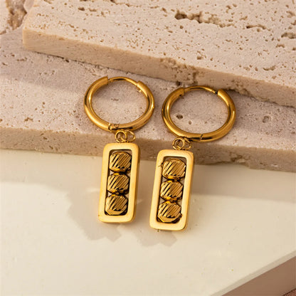 1 Pair Casual Sweet Commute Geometric Plating 304 Stainless Steel 18K Gold Plated Drop Earrings