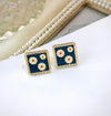 1 Pair Casual Sweet Geometric Flower Enamel Plating Metal Ear Studs