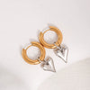 1 Pair Casual Sweet Heart Shape 304 Stainless Steel Drop Earrings