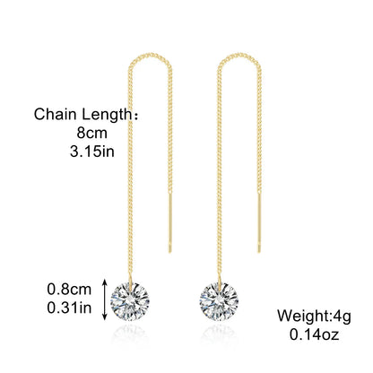 1 Pair Casual Sweet Moon Eye Bird Plating Inlay Alloy Crystal Pearl Zircon Ear Line