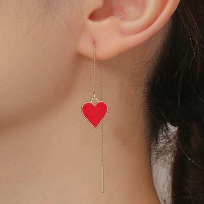 1 Pair Casual Sweet Moon Eye Bird Plating Inlay Alloy Crystal Pearl Zircon Ear Line