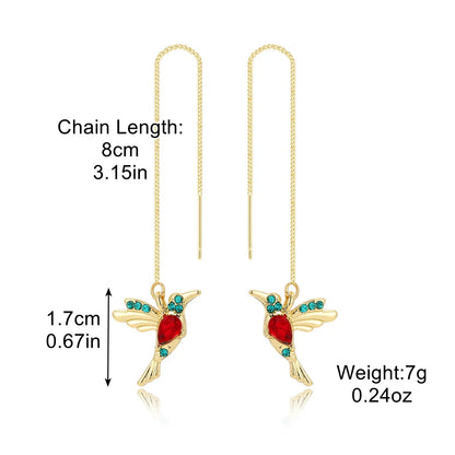 1 Pair Casual Sweet Moon Eye Bird Plating Inlay Alloy Crystal Pearl Zircon Ear Line