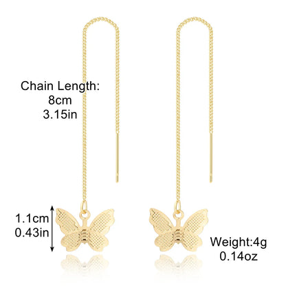 1 Pair Casual Sweet Moon Eye Bird Plating Inlay Alloy Crystal Pearl Zircon Ear Line