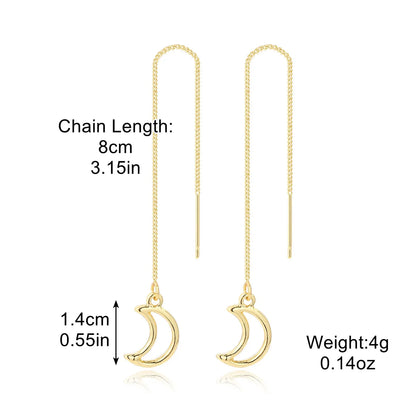 1 Pair Casual Sweet Moon Eye Bird Plating Inlay Alloy Crystal Pearl Zircon Ear Line