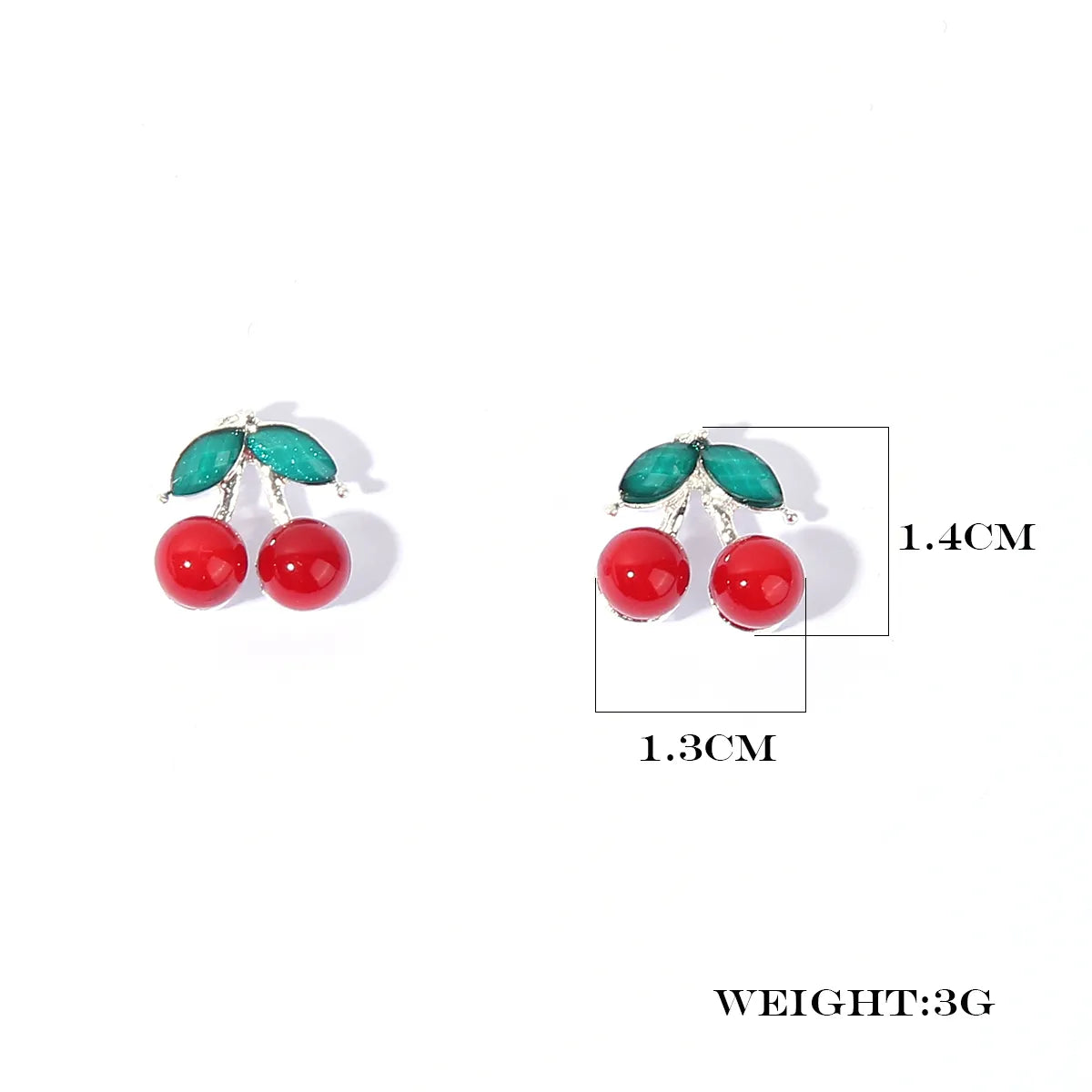 1 Pair Casual Sweet Pastoral Cherry Imitation Pearl Alloy Ear Studs