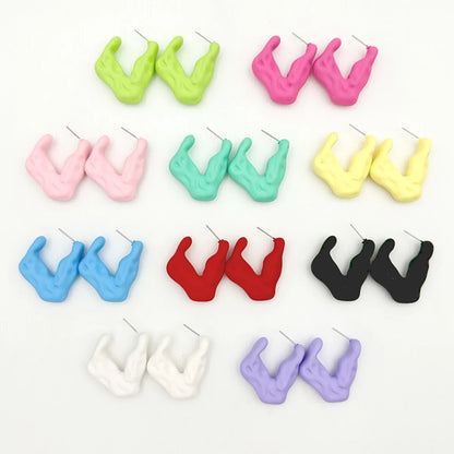 1 Pair Casual Sweet Simple Style Geometric Plating Arylic Ear Studs