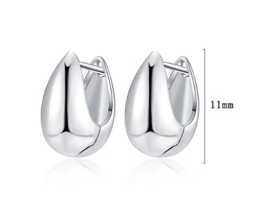 1 Pair Casual U Shape Plating Sterling Silver 24k Gold Plated White Gold Plated Earrings