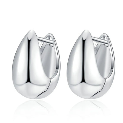 1 Pair Casual U Shape Plating Sterling Silver 24k Gold Plated White Gold Plated Earrings