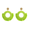 1 Pair Casual Vacation Beach Tassel Patchwork Alloy Raffia Drop Earrings